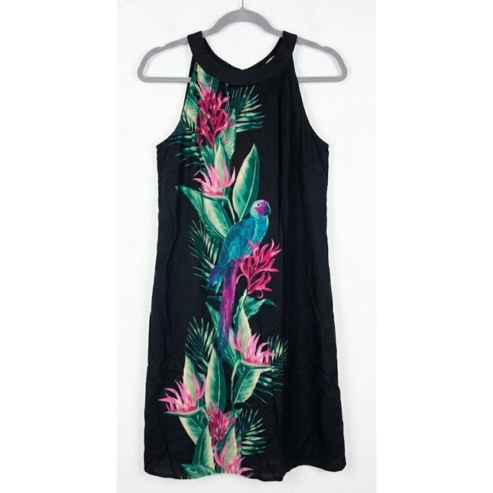 Tommy bahama womens small shift dress light spring summer parrot pink sundress